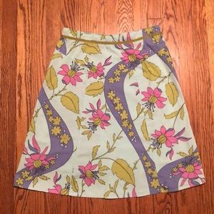 A.M.I. a-line floral skirt, size 8